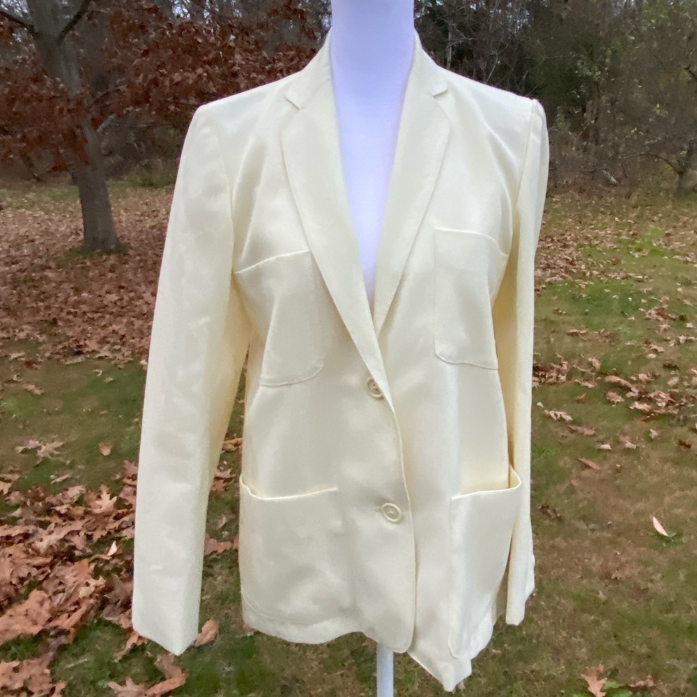Diane von Furstenberg Blazer Vintage Cream Size 10 Union Tag